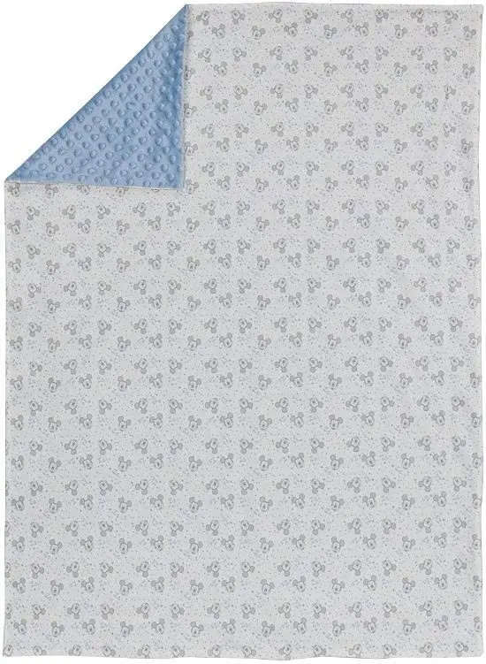 Couverture bébé bi-matière Disney personnalisée - Mickey