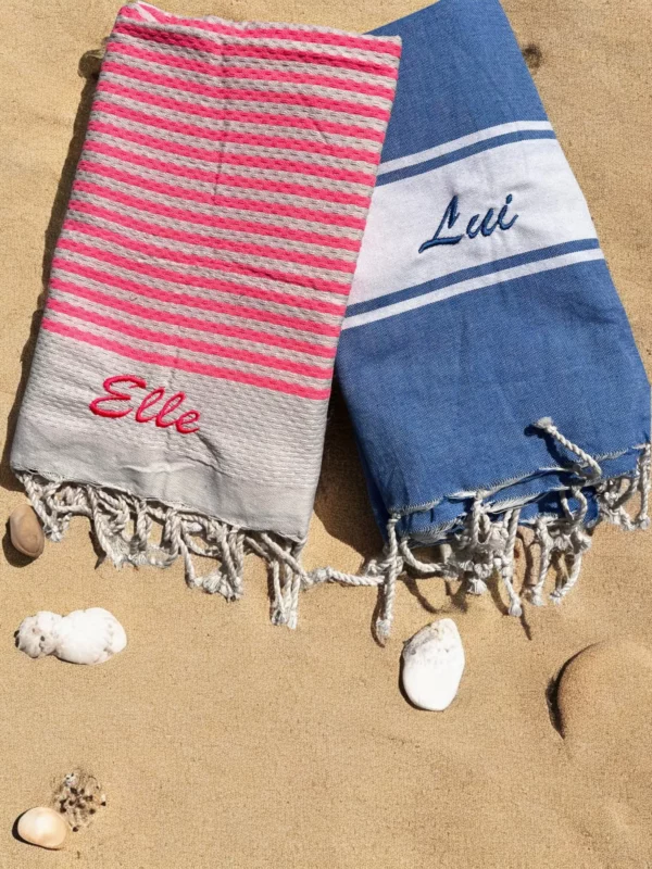 Serviette de plage personnalisée ou fouta – Image 3