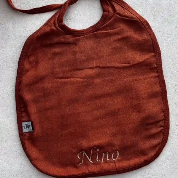 Bavoir bebe prenom personnalise
